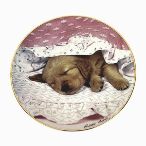 Hamilton Collection Golden Puppy Portraits "Do Not Disturb" Paulette Brown